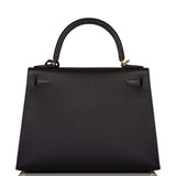 Hermes Black Epsom Sellier Kelly 28cm Gold Hardware