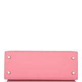 Hermes Rose Confetti Epsom Sellier Kelly 25cm Palladium Hardware