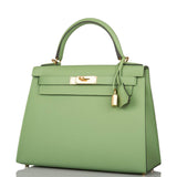 Hermes Vert Criquet Epsom Sellier Kelly 28cm Gold Hardware