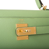 Hermes Vert Criquet Epsom Sellier Kelly 28cm Gold Hardware