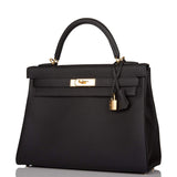 Hermes Kelly Retourne 32cm Black Togo Gold Hardware