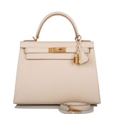 Hermes Craie Epsom Sellier Kelly 28cm Gold Hardware