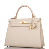 Hermes Craie Epsom Sellier Kelly 28cm Gold Hardware