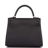 Hermes Black Togo Retourne Kelly 28cm Palladium Hardware