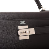Hermes Black Togo Retourne Kelly 28cm Palladium Hardware