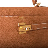 Hermes Gold Togo Retourne Kelly 25cm Gold Hardware