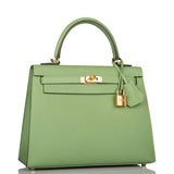 Hermes Vert Criquet Epsom Sellier Kelly 25cm Gold Hardware