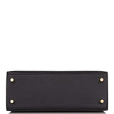 Hermes Black Epsom Sellier Kelly 25cm Gold Hardware