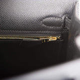 Hermes Black Epsom Sellier Kelly 25cm Gold Hardware