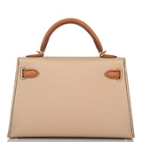 Hermes Kelly Sellier 20 Trench and Gold Epsom Gold Hardware
