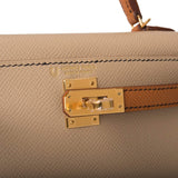 Hermes Kelly Sellier 20 Trench and Gold Epsom Gold Hardware