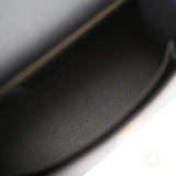Hermes Kelly 28cm Bi-Color Black and Craie Epsom Sellier Brushed Gold Hardware