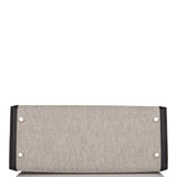 Hermes Kelly Sellier 28 Black Toile and Swift Sellier Palladium Hardware