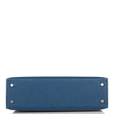 Hermes Verso Kelly Sellier 20 Deep Blue Chèvre Palladium Hardware