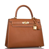 Hermes Kelly Sellier 25 Fauve Barenia Gold Hardware