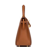 Hermes Kelly Sellier 25 Fauve Barenia Gold Hardware