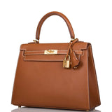 Hermes Kelly Sellier 25 Fauve Barenia Gold Hardware