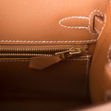 Hermes Kelly Sellier 25 Gold Epsom Gold Hardware
