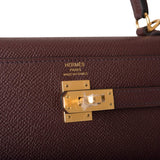 Hermes Kelly Sellier 25 Rouge Sellier Epsom Gold Hardware
