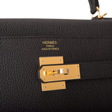 Hermes Black Togo Retourne Kelly 35cm Gold Hardware
