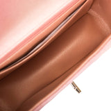 Chanel Mini Rectangular Flap Bag Pink Ombre Metallic Lambskin Light Gold Hardware