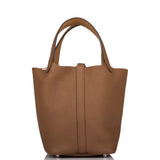 Hermes Picotin Lock 18 Alezan and Biscuit Clemence Palladium Hardware