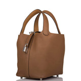 Hermes Picotin Lock 18 Alezan and Biscuit Clemence Palladium Hardware