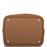 Hermes Picotin Lock 18 Alezan and Biscuit Clemence Palladium Hardware