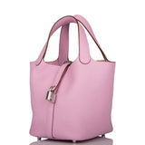 Hermes Picotin Lock 18 Mauve Sylvestre Clemence Palladium Hardware