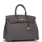 Hermes Etain Togo Birkin 35cm Gold Hardware