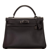 Hermes SO Black Box Retourne Kelly 32cm Black Hardware