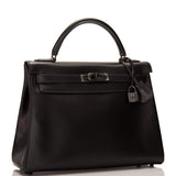 Hermes SO Black Box Retourne Kelly 32cm Black Hardware