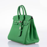 Hermes Birkin 25 Bambou (Bamboo) Green Togo with Palladium Hardware - 2014, R Square