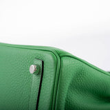 Hermes Birkin 25 Bambou (Bamboo) Green Togo with Palladium Hardware - 2014, R Square