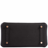 Hermes Birkin 25 Black Togo leather Rose Gold Hardware - 2021, Z