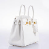 Hermes Birkin 25 White Epsom with Gold Hardware - 2008, L Square