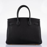 Hermes Birkin 30 Black Togo Gold Hardware - 2021, Z