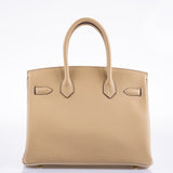 Hermes Birkin 30 HSS Trench & Craie Piping Togo Brushed Gold Hardware - 2016, X