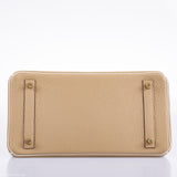 Hermes Birkin 30 HSS Trench & Craie Piping Togo Brushed Gold Hardware - 2016, X