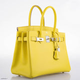 Hermes Birkin 30 Lime Epsom with Palladium Hardware - 2019, D
