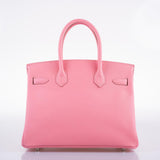 Hermes Birkin 30 Rose Confetti Epsom Palladium Hardware - 2020, Y