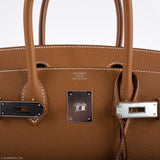 Hermes Birkin 30 Sellier Gold Madame Grain leather Palladium Hardware - 2020, Y