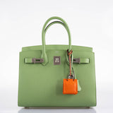 Hermes Birkin 30 Sellier Vert Criquet Madame Grain Palladium Hardware - 2020, Y