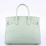 Hermes Birkin 30 Vert D'Eau Matte Alligator Palladium Hardware - 2019, D