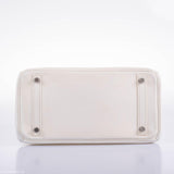 Hermes Birkin 30 White Swift with Palladium Hardware - 2007, K Square