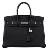 Hermes Birkin 35 Black Togo Palladium Hardware - 2020, Y