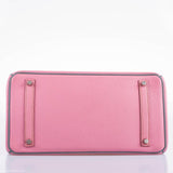 Hermes Birkin 35 HSS 5P Bubblegum Pink & Celeste Togo Palladium Hardware - 2011, Square O