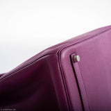 Hermes Birkin 35 HSS Cyclamen & Iris Chèvre Goatskin Brushed Palladium Hardware - 2009 M, Square