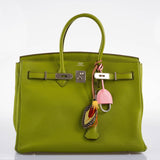 Hermes Birkin 35 Vert Anis Togo with Palladium Hardware - 2006, J Square