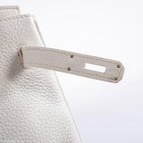 Hermes Birkin 35 White Clemence leather Palladium Hardware - N Square